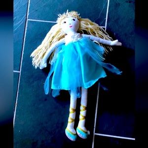 Pottery Barn Kids Ballerina Angel yarn hair Doll mint condition